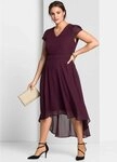 Sheego Etuikleid Abendkleid Kurzarm mit Fl&uuml;gel&auml;rmeln