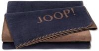 Wolldecke Kuscheldecke Wohndecke 150 x 200 Zierstich Marine-Karamell, JOOP!,