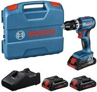 BOSCH Akku-Schlagbohrschrauber GSB 18V-45, 18 V, Mit 3x Akku ProCORE 4 Ah - im...