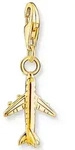 THOMAS SABO Charm-Einh&auml;nger Flugzeug gelb|goldfarben