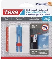 tesa Klebehaken tesa 77779 Klebenagel-Leinwand Wei&szlig; Inhalt: 2 St., (77779)