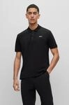 Poloshirt HUGO "Donos", Herren, Gr. L, schwarz (schwarz002), Piqu&eacute;, Obermaterial: