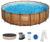 Bestway Framepool Power Steel&trade; Swim Vista Series&trade; (Set, Inkl. Filterpumpe,
