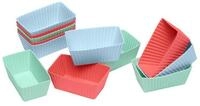 Lurch Backform FlexiForm Brownie Silikon 12er Set Pastelfarben Mix, (6-tlg)