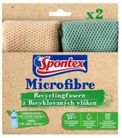 SPONTEX 19700158, Microfibre Recyclingfasern x2 Mikrofasertuch (Hergestellt aus