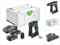 FESTOOL Akku-Schrauber CXS 18 Akku Bohrschrauber 18 V 40 Nm Brushless + 2x Akku...