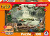 Schmidt Spiele Puzzle 100 Teile Kinder Puzzle Schleich Dinosaurs Wild Life Figur