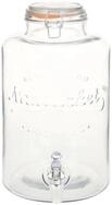 vidaXL Getr&auml;nkespender, Wasserspender XXL mit Zapfhahn Transparent 8 L Glas
