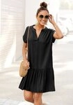 s.Oliver Blusenkleid mit Volant am Rock luftiges Tunikakleid, Sommerkleid,leichtes