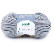 Gr&uuml;ndl Gr&uuml;ndl Wolle Funny uni 100 g hellgrau H&auml;kelwolle