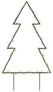 vidaXL K&uuml;nstlicher Weihnachtsbaum Weihnachtsbaum mit Erdspie&szlig;en und 80 LEDs...