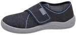 Fischer-Markenschuh Tim Hausschuh aus Jeansstoff, mit Baumwoll-Frotteefutter,
