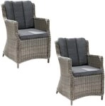 Destiny Gartensessel LUNA (Set, 2-St), Aluminium, Polyrattan, inkl. Auflagen
