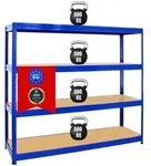 PROREGAL&reg; Schwerlastregal Robustes Steckregal Lastenregal DINO mit 4 stabilen