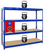 PROREGAL&reg; Schwerlastregal Robustes Steckregal Lastenregal DINO mit 4 stabilen
