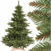 Fairytrees Künstlicher Weihnachtsbaum FT14, Nordmanntanne, grüner Stamm, mit