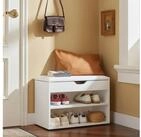 SoBuy Schuhbank FSR25, Schuhregal mit gepolstertem Kissen, Schuhorganizer,...