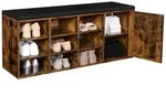 VASAGLE Schuhbank Aufbewahrungsschrank, Schuhregal, 110 x 30 x 48 cm, vintagebraun,