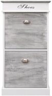 vidaXL Schuhschrank Schuhregal Grau 50 x 28 x 98 cm Paulownia Holz