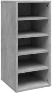 vidaXL Schuhschrank Schuhregal Betongrau 31,5x35x70 cm Holzwerkstoff