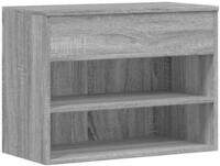 vidaXL Schuhbank, Schuhregal Grau Sonoma 60x30x45 cm Holzwerkstoff