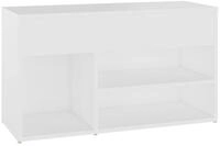 vidaXL Schuhbank, Schuhregal Wei&szlig; 80x30x45 cm Holzwerkstoff