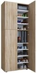 VCM Schuhschrank Schuhkommode Lona B. 70 x H. 184 x T. 40 cm