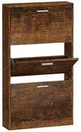 vidaXL Schuhschrank Schuhregal R&auml;uchereiche 59x17x108 cm Holzwerkstoff