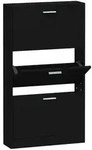 vidaXL Schuhschrank Schuhregal Schwarz 59x17x108 cm Holzwerkstoff