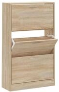 vidaXL Schuhschrank NA Schuhschrank Sonoma Eiche 63x24x103 cm Spanplatte