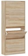 vidaXL Schuhschrank Schuhregal Sonoma-Eiche 63x24x147 cm Holzwerkstoff