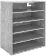 vidaXL Schuhschrank Schuhregal Betongrau 60x35x70 cm Holzwerkstoff