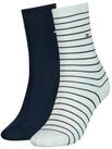 Tommy Hilfiger Socken TH WOMEN SOCK 2P SMALL STRIPE (2-Paar, 2 Paar) mit schmalem