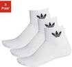 Sportsocken ADIDAS ORIGINALS "MID CREW, 3 PAAR", Herren, Gr. M (40/42), wei&szlig; (wei&szlig;,