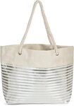 styleBREAKER Strandtasche Strandtasche mit metallic Streifen (1-tlg)