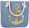 styleBREAKER Strandtasche (1-tlg), Strandtasche mit Streifen und Anker