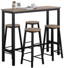 SoBuy Bartisch OGT22, K&uuml;chentisch Set, Esstisch mit 4 St&uuml;hlen platzsparend,