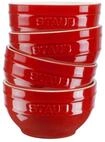 Sch&uuml;ssel Staub Ceramique Sch&uuml;sselset,Sch&uuml;ssel 4-tlg Kirsch-Rot Keramik 12 cm...