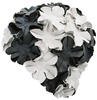 Fashy Badekappe Fashy - Badehaube aus Gummi Blüten Schwarz / Weiß (3191-22)