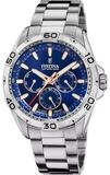Festina Multifunktionsuhr Herren-Uhr Multifunktion Blau Quarz Edelstahl-Armband