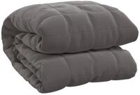 vidaXL Bett&uuml;berwurf Gewichtsdecke Grau 122x183 cm 9 kg Stoff