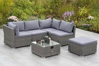 MERXX Garten-Essgruppe Malaga, Eckset mit h&ouml;henverstellbarem Tisch
