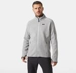 Strickfleecejacke HELLY HANSEN "VARDE FLEECE JACKET 2.0", Herren, Gr. L, grau (grau