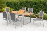 MERXX Garten-Essgruppe Siena, (Set, 7-tlg), mit ausziehbaren Tisch