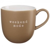 ASA SELECTION Tasse Asa Henkelbecher hey! weekend mode Braun (350ml)