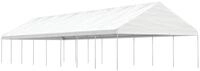 vidaXL Partyzelt Pavillon mit Dach Wei&szlig; 17,84x5,88x3,75 m Polyethylen