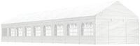 vidaXL Partyzelt Pavillon mit Dach Wei&szlig; 20,07x4,08x3,22 m Polyethylen