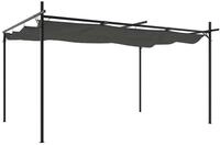 vidaXL Partyzelt Pergola mit Schiebedach Anthrazit 395x292x230 cm