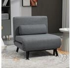 HOMCOM Sessel Schlafsofa mit Bettfunktion Verstellbarer R&uuml;ckenlehne Kissen