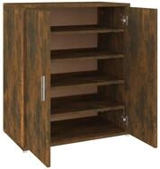 vidaXL Schuhschrank Schuhregal R&auml;uchereiche 60x35x70 cm Holzwerkstoff